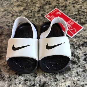 Nike Kids Black and White Sandals
